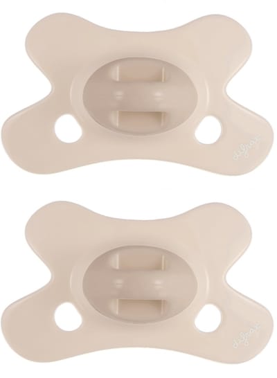 Difrax Fopspeen Natural - 0 tot 6 Maanden - Beige - 2 Stuks