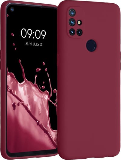 kwmobile telefoonhoesje geschikt voor OnePlus Nord N10 5G - Hoesje voor smartphone - Back cover in wijnrood