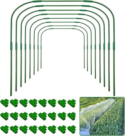 Tuin Hoepels - Groei Tunnel - Planten Beschermen - Roestvrij & Verwijderbaar - 82x105 cm - Groen
