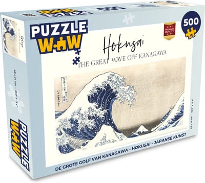 Puzzel De grote golf van Kanagawa - Hokusai - Japanse kunst - Legpuzzel - Puzzel 500 stukjes
