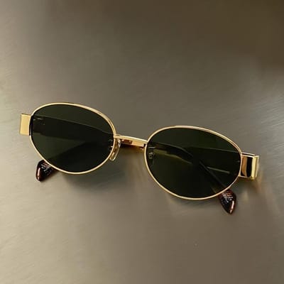 Kleine Metalen Frame Ovalen Zonnebril Voor Dames Designer Luxe Brillen UV400 Vintage Zonnebrillen Mode Brillen