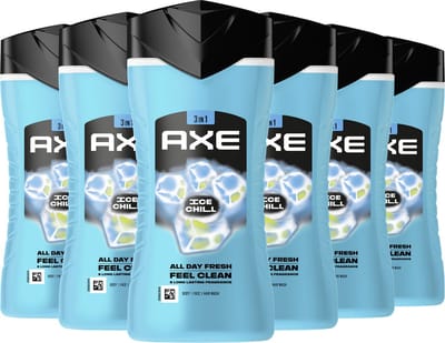 AXE 3-in-1 Douchegel - Ice Chill - 6 x 250 ml - Voordeelverpakking