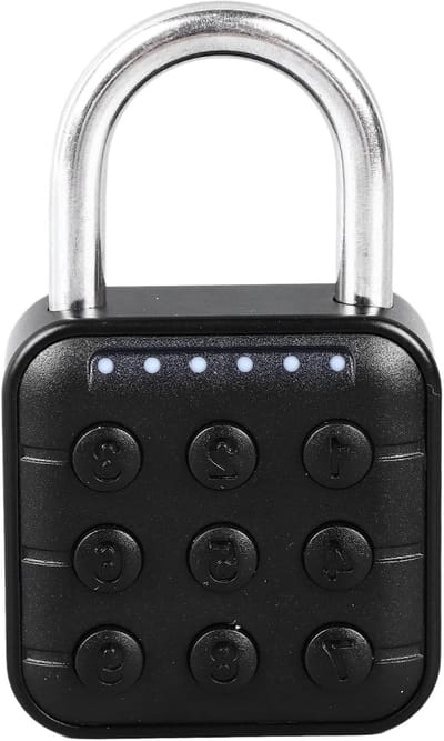Slimme Hangslot met Combinatiecode, Toegang via Tuya App, Sleutelloze Beveiliging voor Gym Lockers, Poorten, Opslag en Koffers