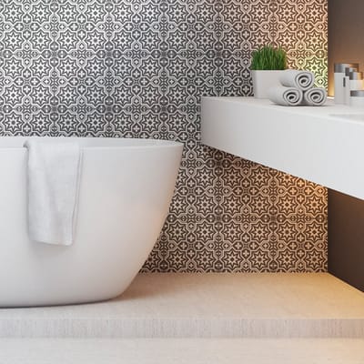 Zelfklevende muurtegelstickers voor keuken en badkamer - 30 Sayada Oosterse cementtegelstickers - 30 stickers 10x10cm