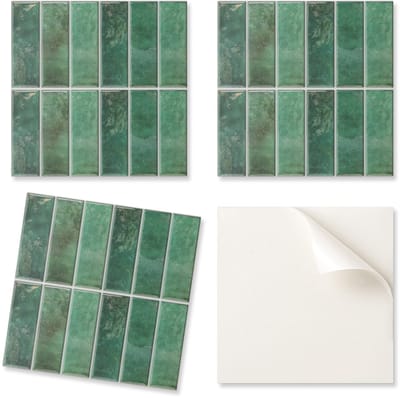 Verpakking met PVC-tegels met patroon voor de woonkamer, zelfklevende verticale tegels 20x20x20 cm