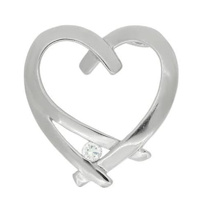 Blinx Jewels Zilveren Hanger Hartje Steentje Zirkonia