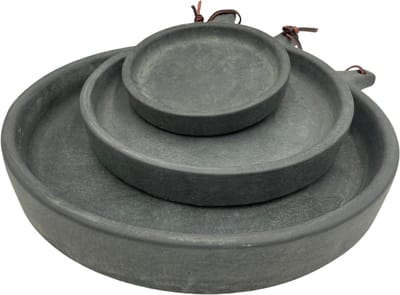 Brynxz - Schalen - Set van 3 - Grijs - D.39-30-21 H.5-3-2,5