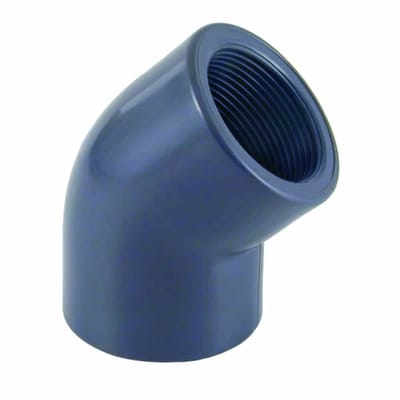 PVC Bocht 45 Graden 25 mm x 3/4 Inch, PVC Fitting voor Vijver & Beregening
