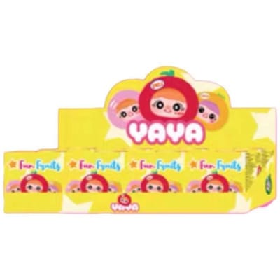 Nouveau-né Trois Ya Ya Série de Fruits Amusants Pendentif de Sac Boîte Aveugle en Vinyle Décorations Kawaii Jouets Mignons pour Enfants Surprise Cadeau d'Anniversaire yellow