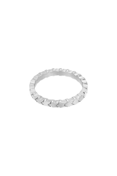Ring -Linked Stars- Zilver -Stainless Steel- Maat 16 -Yehwang