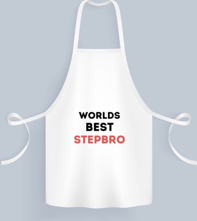 Akyol - worlds best stepbro Keukenschort - Broer - de beste stiefbroer - verjaardagscadeau - verjaardag - cadeau - cadeautje voor broer - broer artikelen - kado - geschenk - gift - 82 bij 71 cm