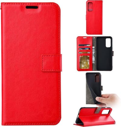 LuxeBass Boekhoesje geschikt voor iPhone 13 Pro - Rood - telefoonhoes - gsm hoes - telefoonhoesjes