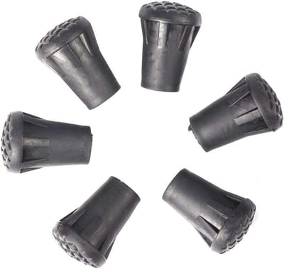 Trekkingstok Beschermkap - 6 Stuks Rubber Pads voor Wandelen en Trekking - Antislip en Duurzaam