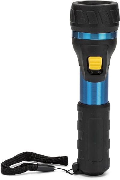 RONN® Zaklamp op batterijen - Zaklamp - Zaklampen - Zwart/Blauw - ‎20cm x 20cm x 20cm