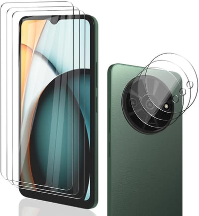 Dailygoods - Gehard glas - Beschermfolie - 9H hardheid - Displaybescherming - Camera bescherming - Geschikt voor Xiaomi Redmi A3 - 2 stuks