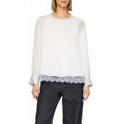 s.Oliver  Blouse Offwhite Größe: 38 | Longsleeves Outlet | Damen | Weiß