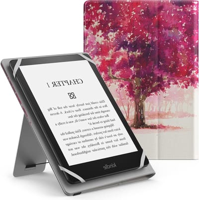 Universele Beschermcase voor 6-7 Inch E-readers en Tablets met Polsband en Verstelbare Stand, Geschikt voor Kobo Clara 2E, Kindle en Lenovo, Waterverf Landschap Design