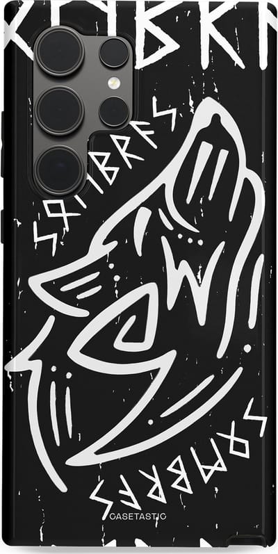 Casetastic Hoesje Geschikt voor Samsung S24 Ultra - Stijlvolle Beschermende Duo-layer Case - Wolvenkreet