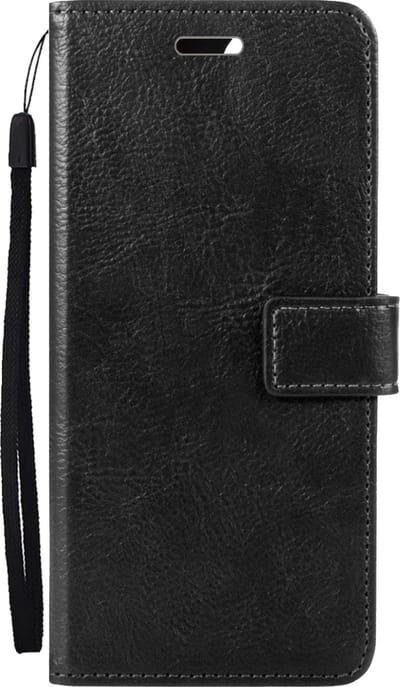 Hoes - Met Pasjeshouder - Geschikt voor Apple iPhone 15 - Luxe Bookcase Portemonee - Flip Case - Kunstleer Book Case - Flipcase - Book Cover - Walletcase - PortemonneeHoes - Zwart