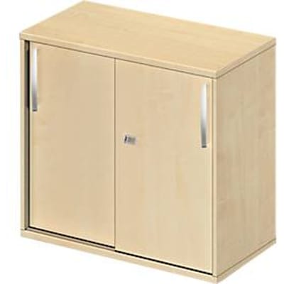Schäfer Shop Select Aanbouw-/schuifdeurkast LOGIN, 2 ordnerhoogtes, B 800 x D 420 x H 726 mm, ahorn decor