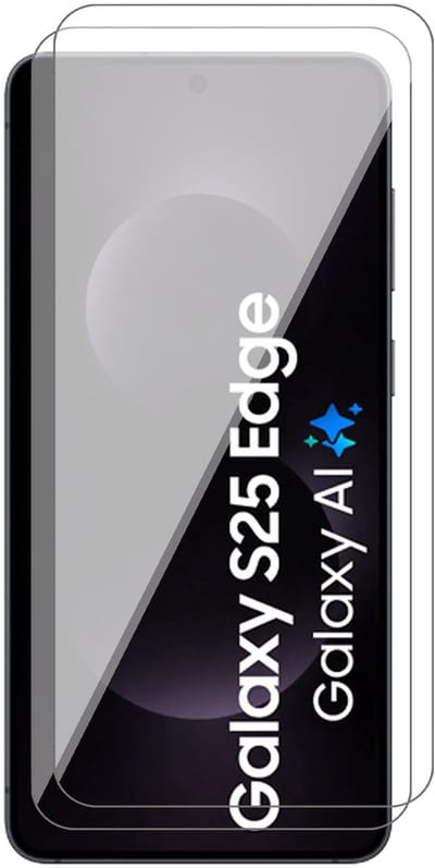 Screenprotector geschikt voor Samsung Galaxy S25 Edge - 2x Glas Screen Protector