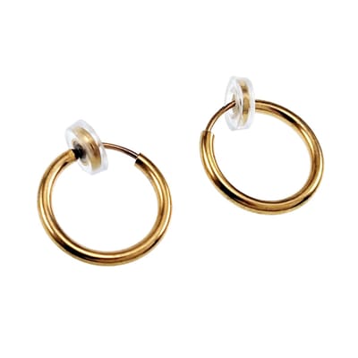 ∅18mm Clip Oorringen Dames - Heren - Verguld RVS - Fake Oorbellen - Geen Gaatje Nodig
