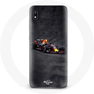 Hoesje - Max Verstappen - Samsung Galaxy A10 - Zwart, Rood, Geel - Hard - Sportief zwart