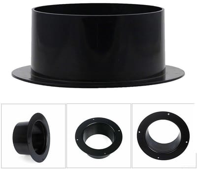 Dailygoods- Kanaalaansluitflens 160 mm - Rechte Buisflens - Ventilatiekanaal - Afzuigkap - Wandmontage - Hoogwaardig ABS - Ventilatieflens