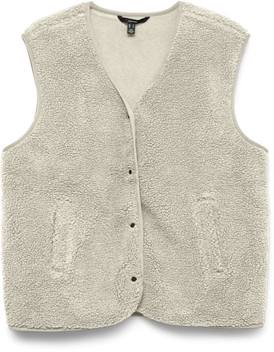 VERO MODA - VMJOSEFINE SL TEDDY GILET EXP - Dames - Gewatteerde jassen