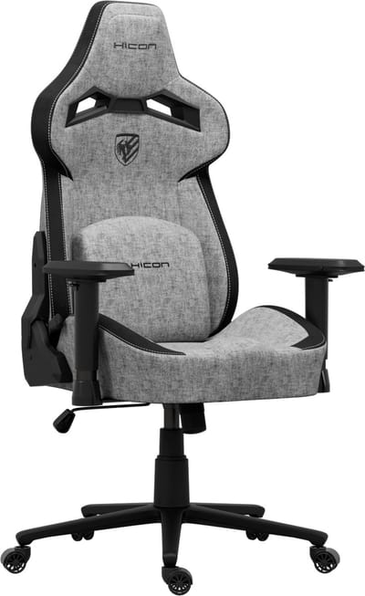 HICON® Ergonomische Bureaustoel - Stoffen Bekleding - 3D Armleuningen - 200 kg - Hyper Serie - Striker - Grijs