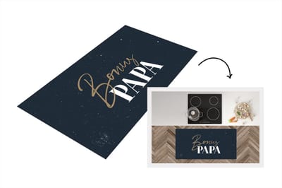 Keukenloper - Loper keuken - Vaderdag - Bonus papa - Kado man - Quotes - Spreuken - 120x60 cm - Keukenloper vinyl