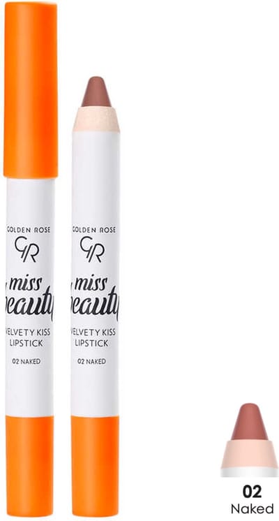 Golden Rose - Miss Beauty Velvety Kiss Lipstick 02 - Naked