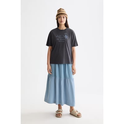 Scotch & Soda Washed Loose Fit T-shirt With Front Artwork Charcoal Art Taglia: S | Maglie Sportivi Outlet | Donna | Nero
