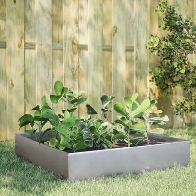 vidaXL - Plantenbak - verhoogd - 100x100x33,5 - cm - gegalvaniseerd - staal