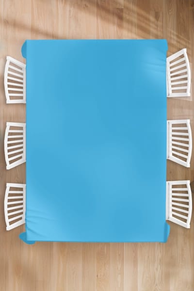 Tafelkleed - Tafellaken - 180x260 cm - Blauw - Licht - Kleuren - Binnen en Buiten