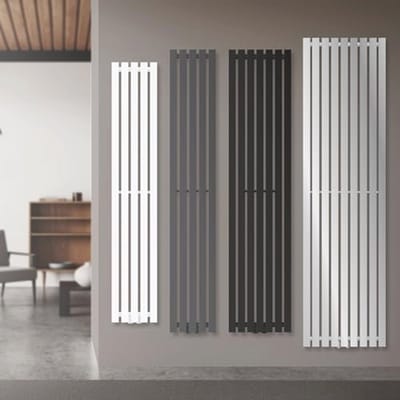 Verticaal Paneelradiator 370 x 1400 mm Wit - Enkellaags Design Radiator voor Badkamer