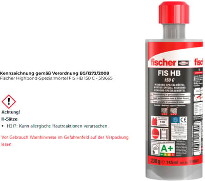 Fischer Highbond-Spezialmörtel FIS HB 150 C - 519665