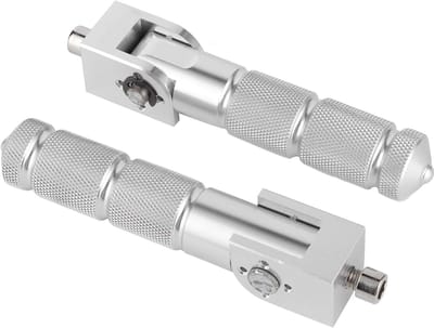 Motorvoetsteunen - Universele pedalen - Motorrijden - Opvouwbaar ontwerp - 8 mm - Zilver