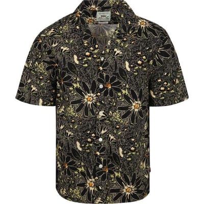 Levi's Short Sleeve Overhemd Sunset Camp Zwart - Maat S - Heren - Overhemden Casual