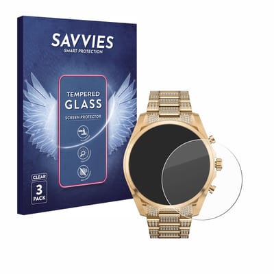 Savvies - Glas Screenprotector voor Michael Kors Access Gen 6 Bradshaw - Gehard Beschermglas 9H 3 Stuks