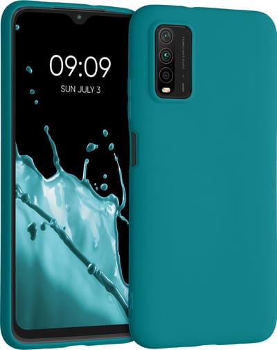 kwmobile telefoonhoesje geschikt voor Xiaomi Redmi 9T - Hoesje voor smartphone - Back cover in mat petrol