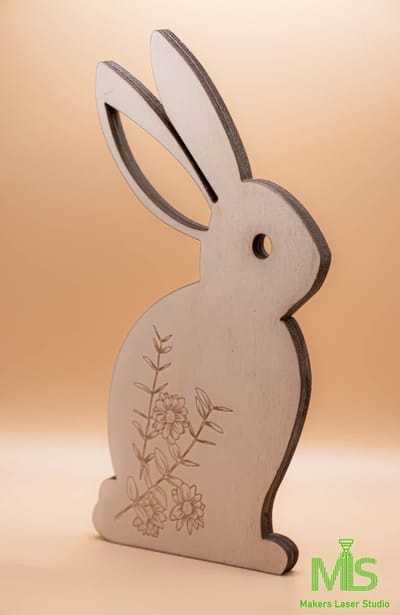 Paasdecoratie gepersonaliseerd in hout | Paascadeau | Hanger Pasen met naam | Pasen | Pasen hanger | Houten aanhangwagen | Paasnest | paasmandje/ ei en konijn