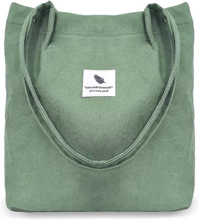Tote Tas - Schoudertas Handtas - Dagelijks Gebruik - Natuurlijk Bleekvrije Corduroy - 35 cm - Bruin