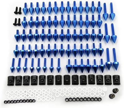 Schroefset Kuipdelen - Bouten Moeren - Motor Onderhoud - Gefreesd Aluminium - 300 gram - Zwart