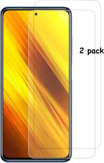 Screenprotector geschikt voor Xiaomi Poco X3 Screenprotector / Glazen tempered glass 2pack