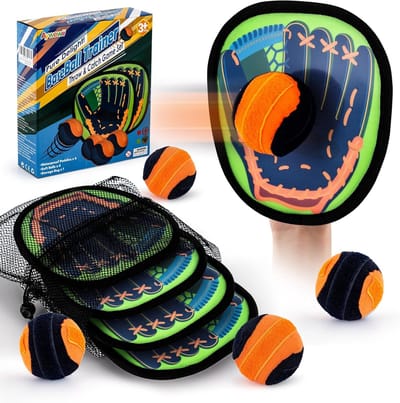 Balspel Vangen - Zomerspeelgoed Werpspel - Buitenactiviteit Strand - Verbeter Coördinatie - 4 Paddles 4 Ballen - Groen