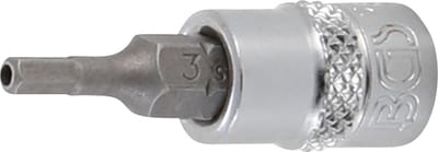 BGS Dopsleutelbit 1/4 binnenzeskant met boring 3 mm