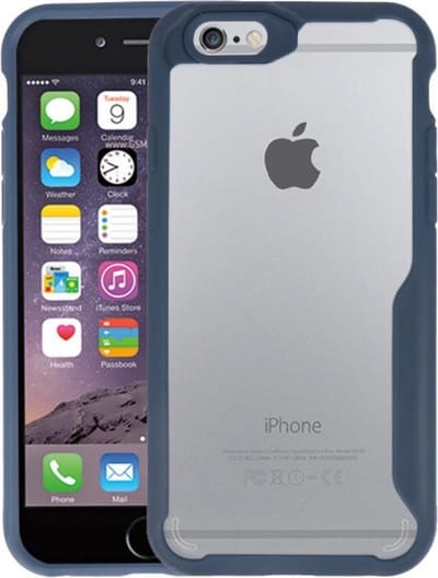 Navy Focus Transparant Hard Cases - Hoesje Geschikt voor iPhone 6
