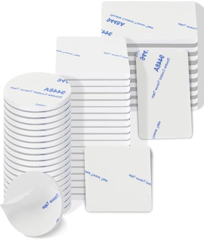 Dubbelzijdige tape 50 stuks, sterke zelfklevende pads van EVA-schuim voor thuis, kantoor en auto, rechthoekig, rond en vierkant