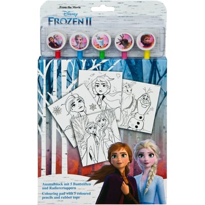 Frozen Kleurblok met 5 kleurpotloden